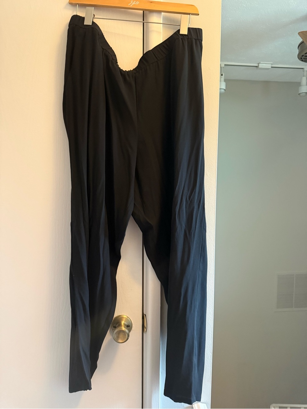Eileen fisher silk georgette Wide Leg Black Pull-On Pants xl black - Picture 4 of 4